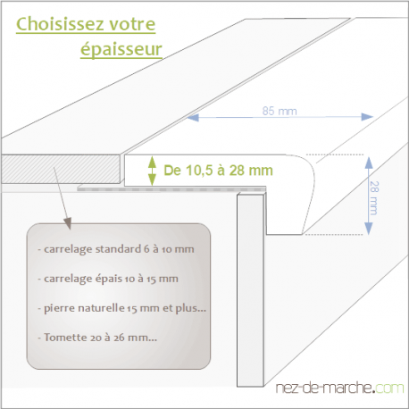 Lot De 15 Nez De Marche Aluminium Forme L 90 Cm Argenté - Protection Et Sécurité Escalier