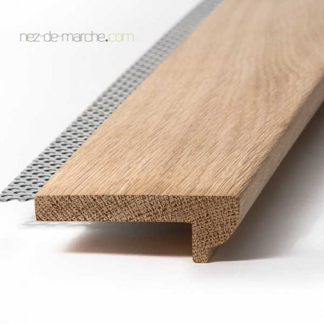 Nez de marche Chêne 85x28mm avec grille (tradition) Nez de marche Chêne 85x28mm avec grille (tradition)