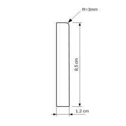 Plinthe en hêtre massif 60x9mm